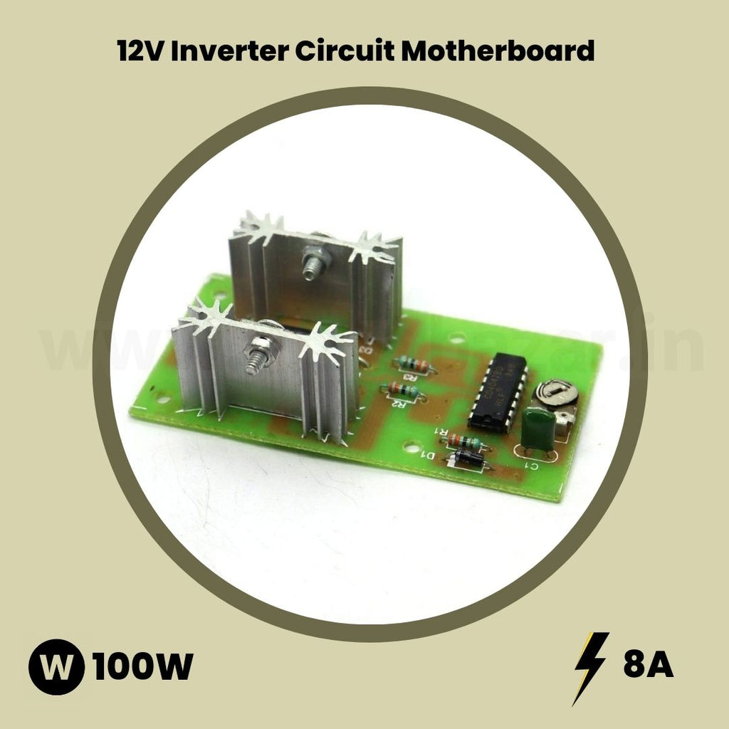 DC to AC Inverter Circuit Motherboard - 200W, 12V DC to 220V AC
