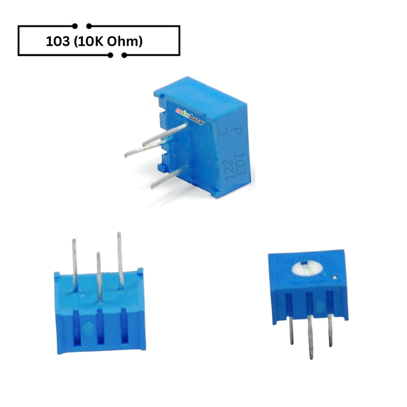 Buy Carbon Track Single Turn Variable Resistors – Set of 12 (10K & 1K Ohm)