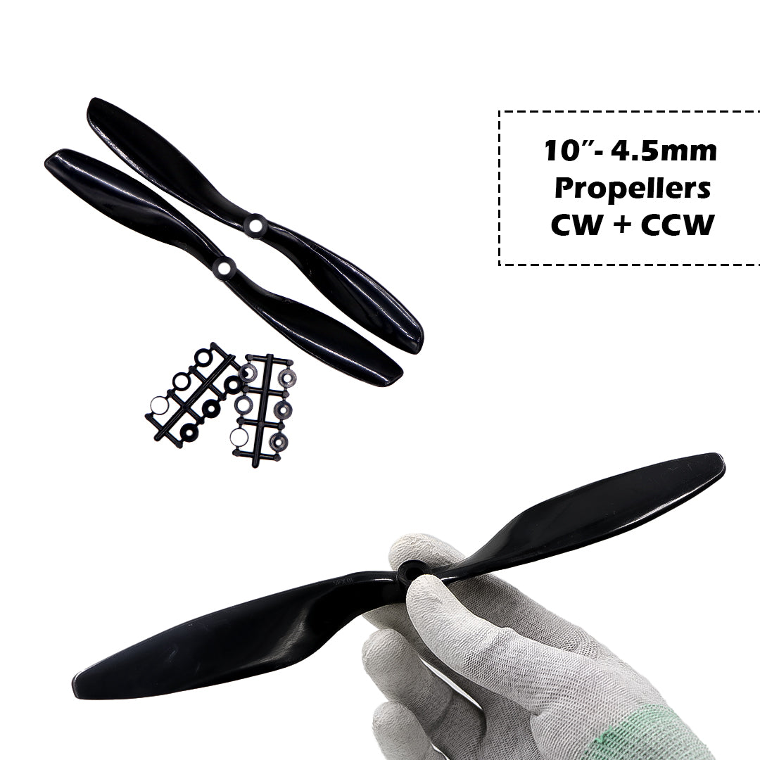 2-Blades 4.5mm Propellers For Drone/Quadcopters CW + CCW (1-Pair)