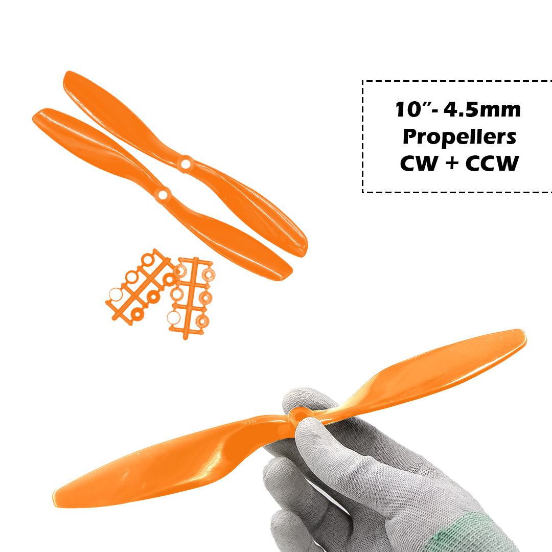 2-Blades 4.5mm Propellers For Drone/Quadcopters CW + CCW (1-Pair)