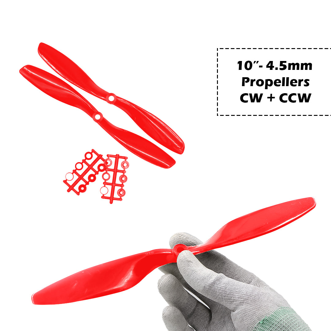 2-Blades 4.5mm Propellers For Drone/Quadcopters CW + CCW (1-Pair)