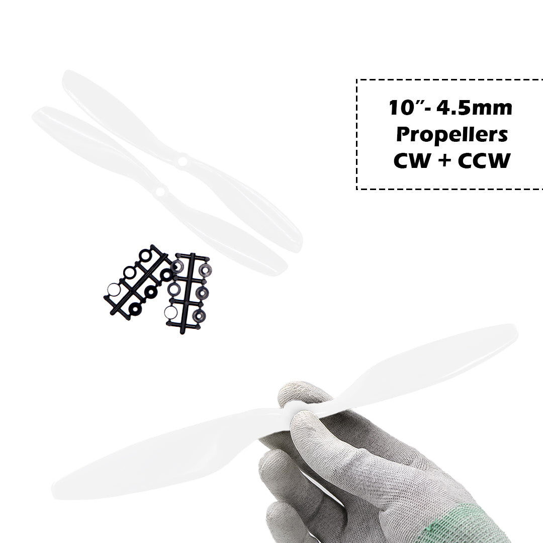 2-Blades 4.5mm Propellers For Drone/Quadcopters CW + CCW (1-Pair)