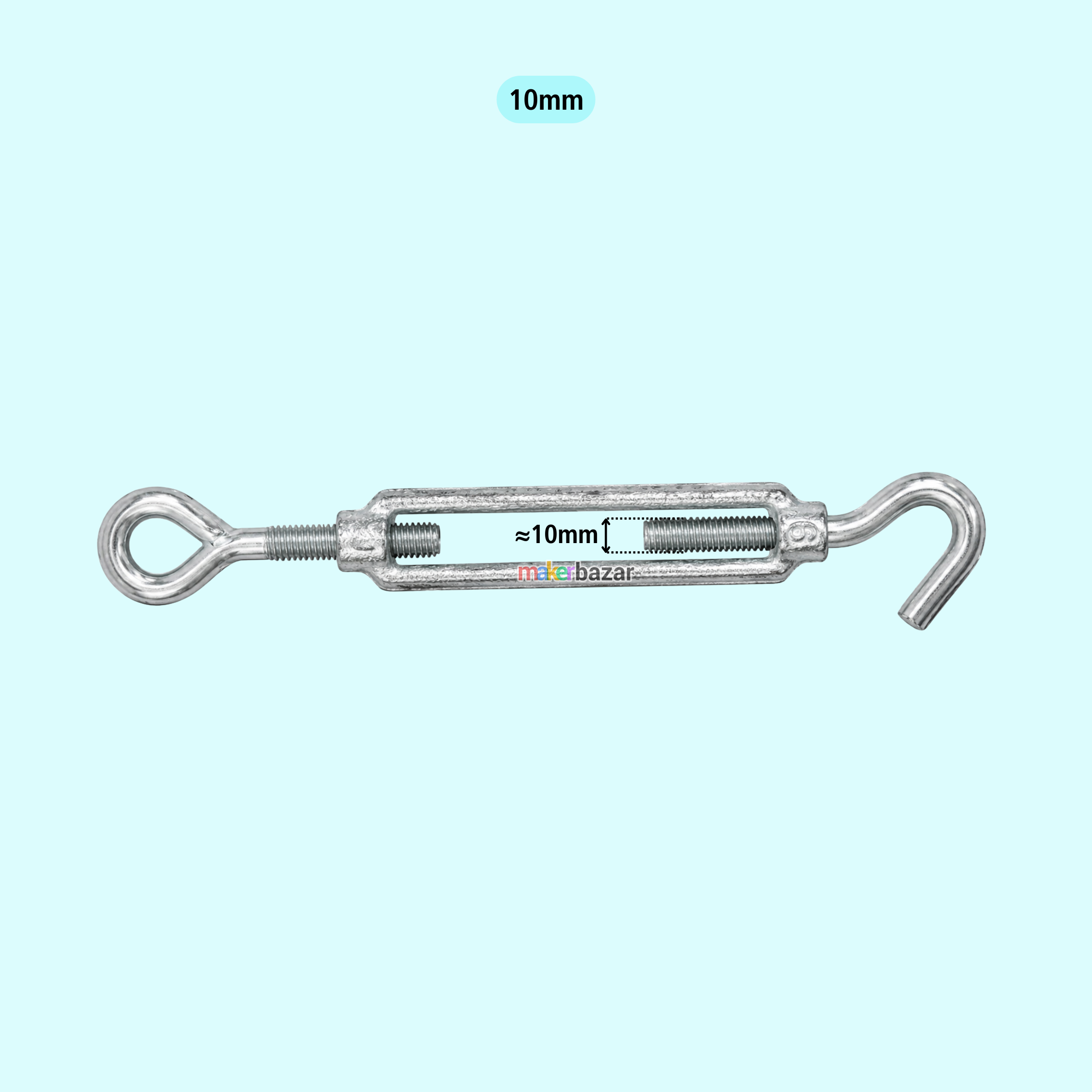 GI Hook & Eye Turnbuckle Hook Wire Rope Tensioner