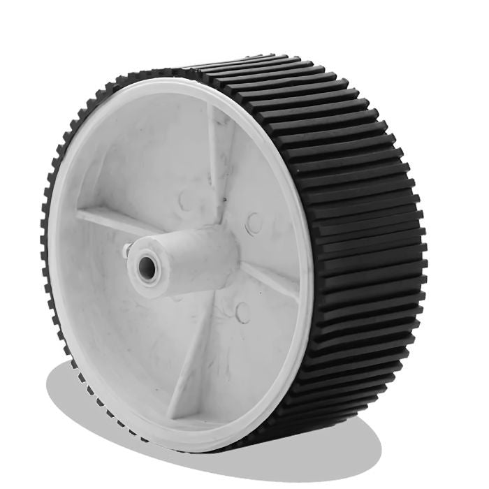 10×4.5cm Robotic DC Wheel – 6mm Shaft Compatible | Smart Robot Wheel