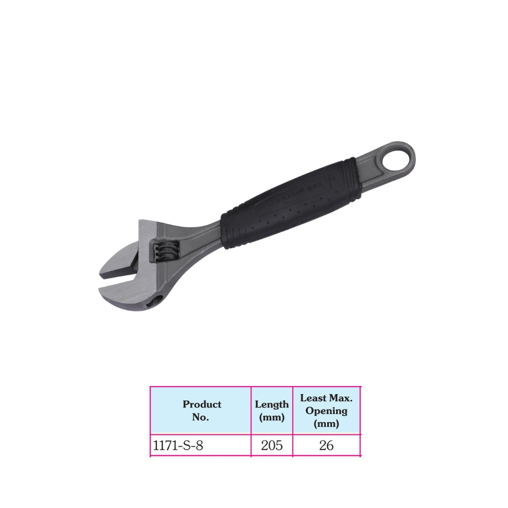 Taparia Adjustable Spanner with Soft Grip
