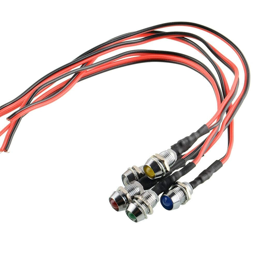 Interlocking Led Indicator 12-18V Spherical LED Metal Indicator Light with Cable
