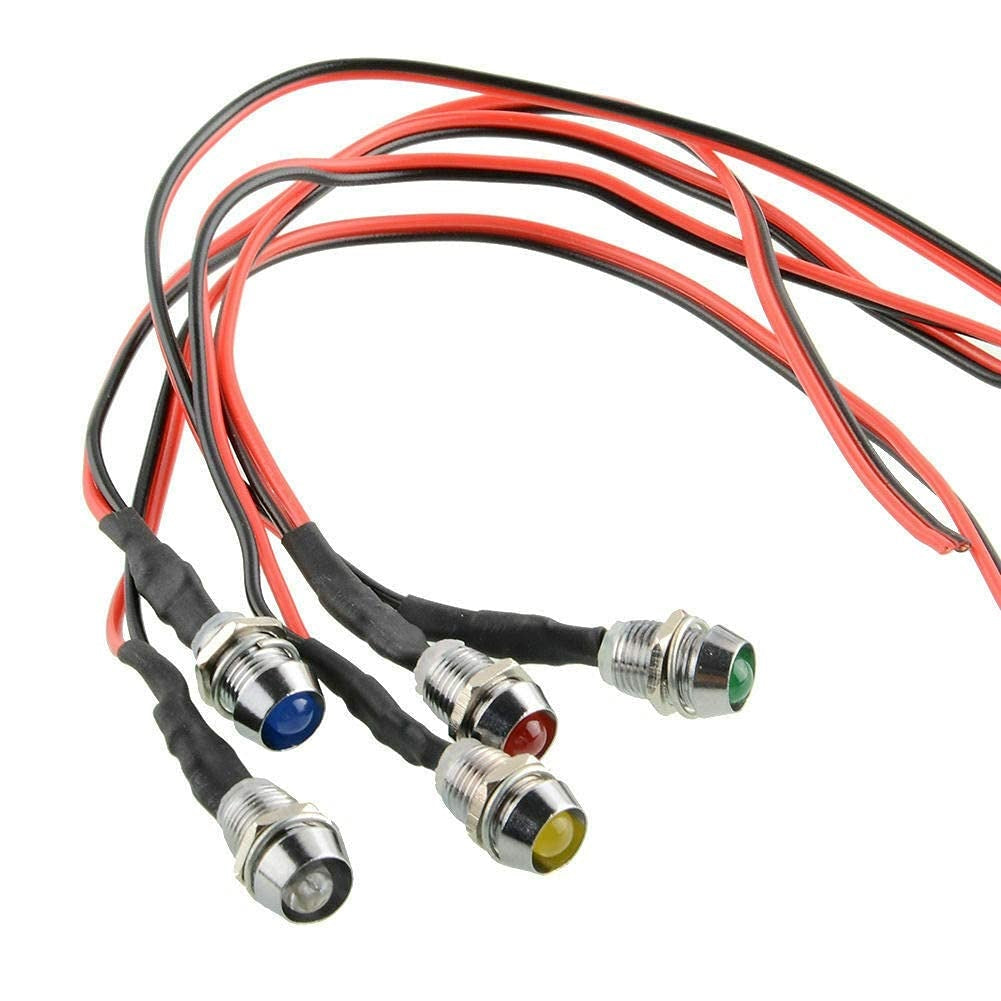 Interlocking Led Indicator 12-18V Spherical LED Metal Indicator Light with Cable