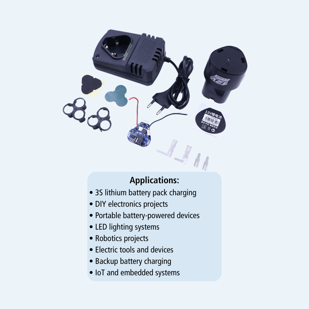 Lithium Battery Case Kit and Charger for Cordless Drill Machine