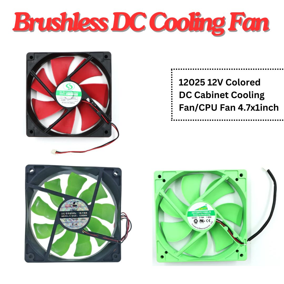 12025 12V Colored DC Cabinet Cooling Fan/CPU Fan 4.7x1inch