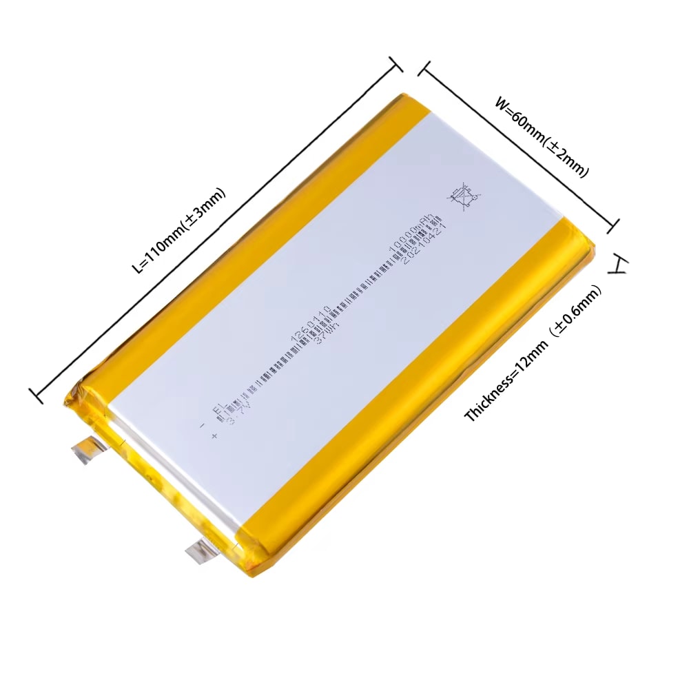 3.7V 10000mAh Lithium Polymer Battery Single Cell
