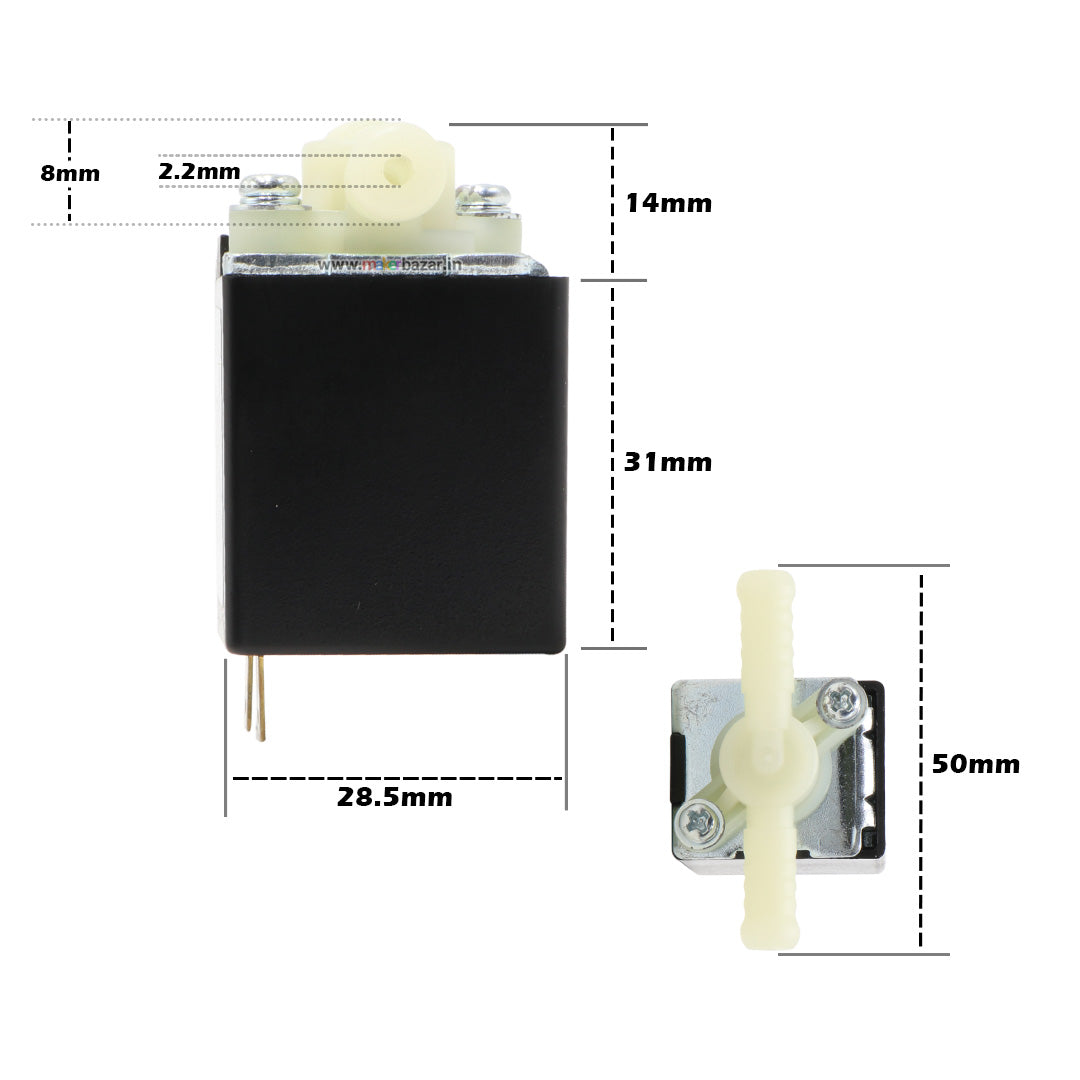12VDC 8x2mm Nozzle Electric Solenoid Water Air Valve Switch (Normally