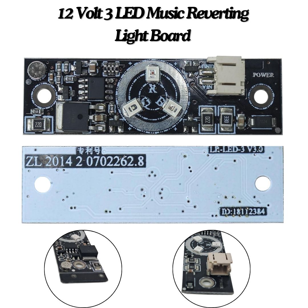 12-Volt 3-LED Music Reverting Light Board