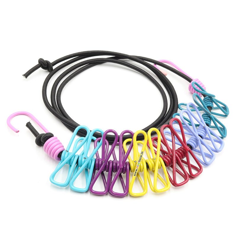 Multipurpose Stretchable Rope with Metal Clips