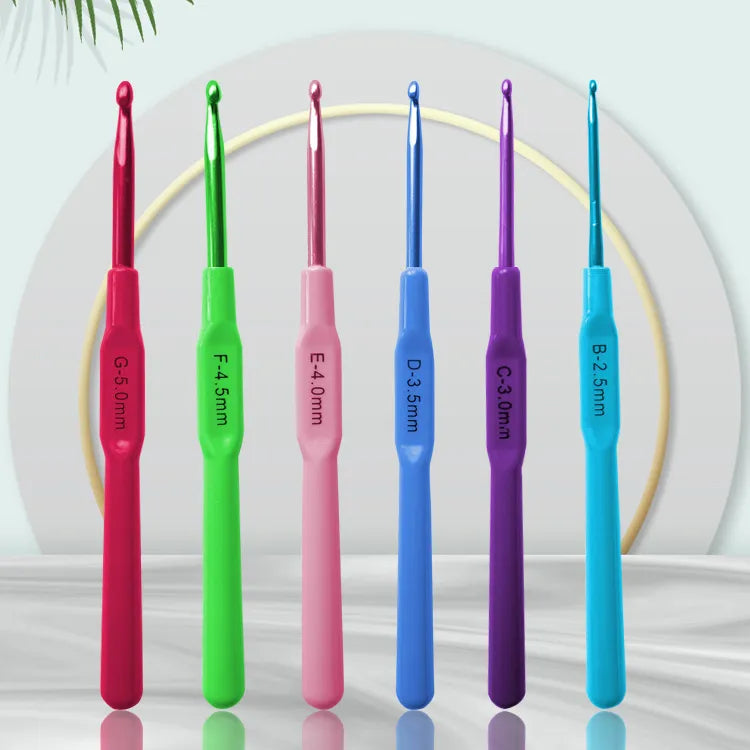 12pcs Crochet Hook Set With Plastic handle