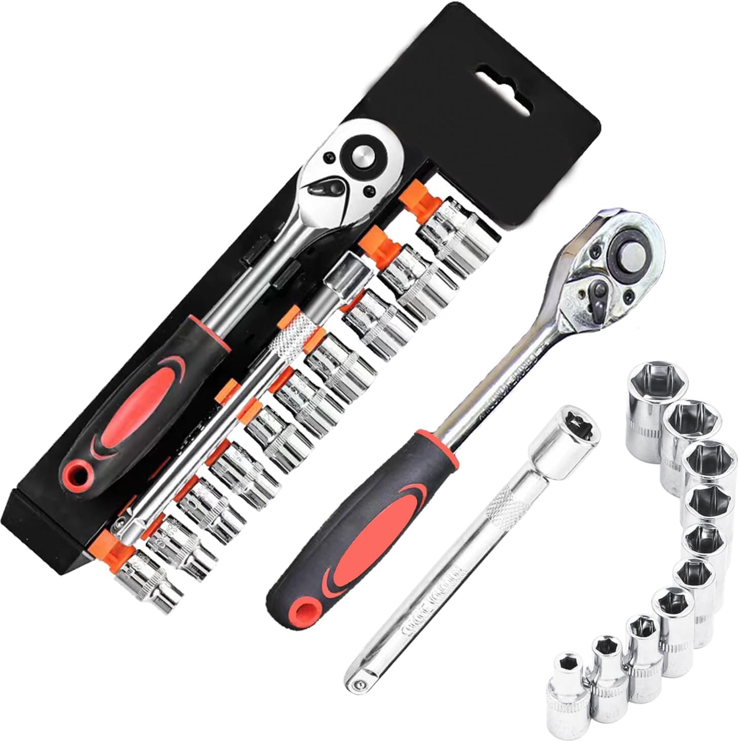 12pcs Socket Wrench Set with 1/4in Drive for Cars/Bike/Cycle