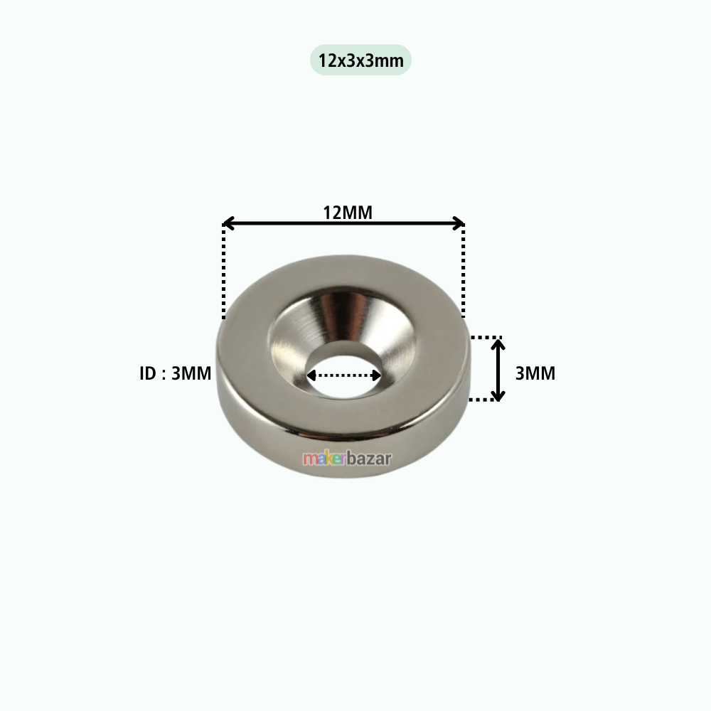 Neodymium Channel Countersunk Ring Magnet for Mounting