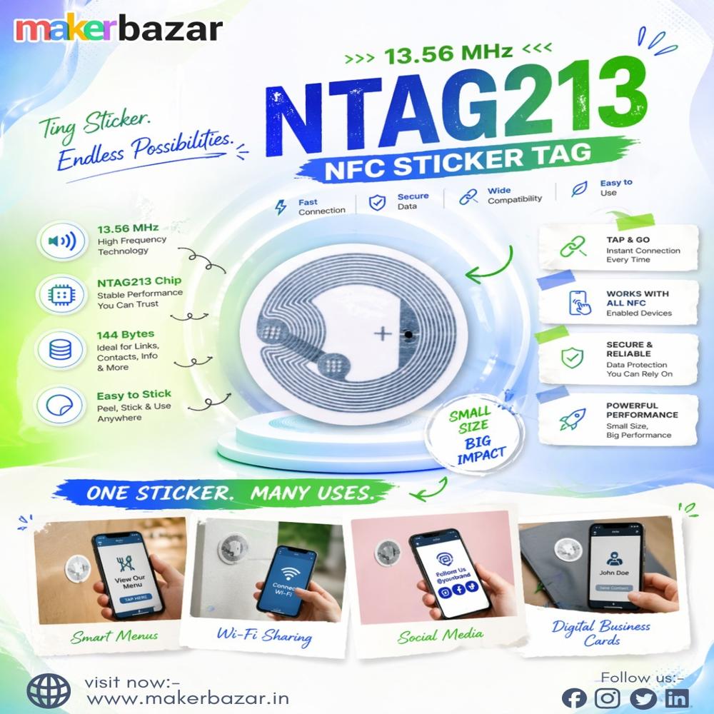 13.56 MHz NTAG213 NFC Sticker Tag 144 Byte