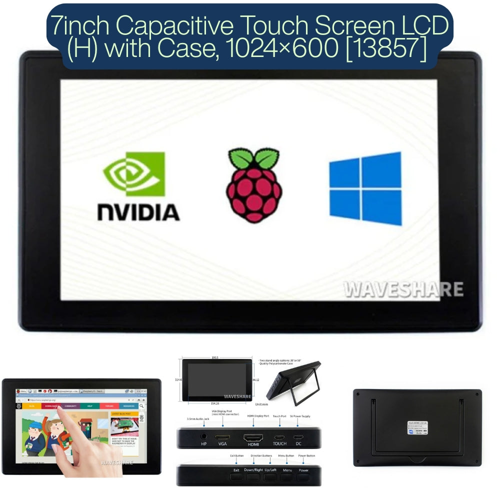 Waveshare 7 Inch Capacitive HDMI LCD Display 1024×600