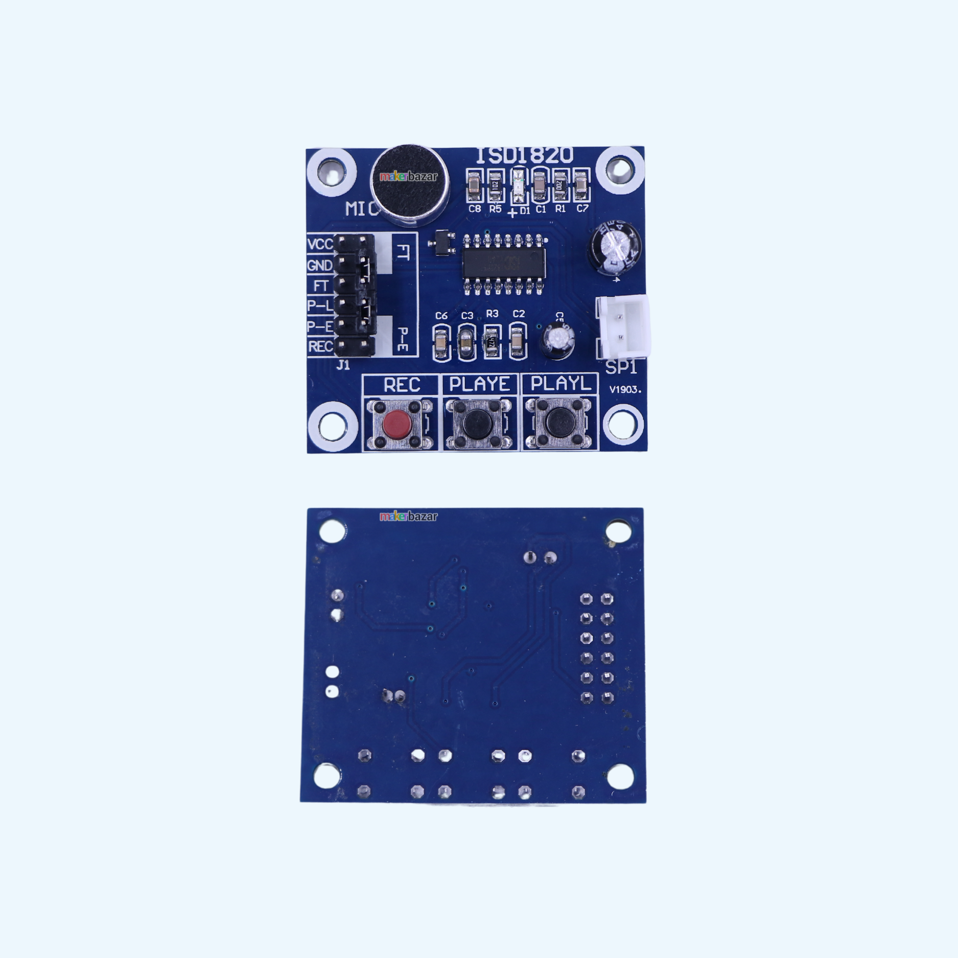 ISD1820 Voice Recorder & Sound Playback Module onboard Microphone & Speaker
