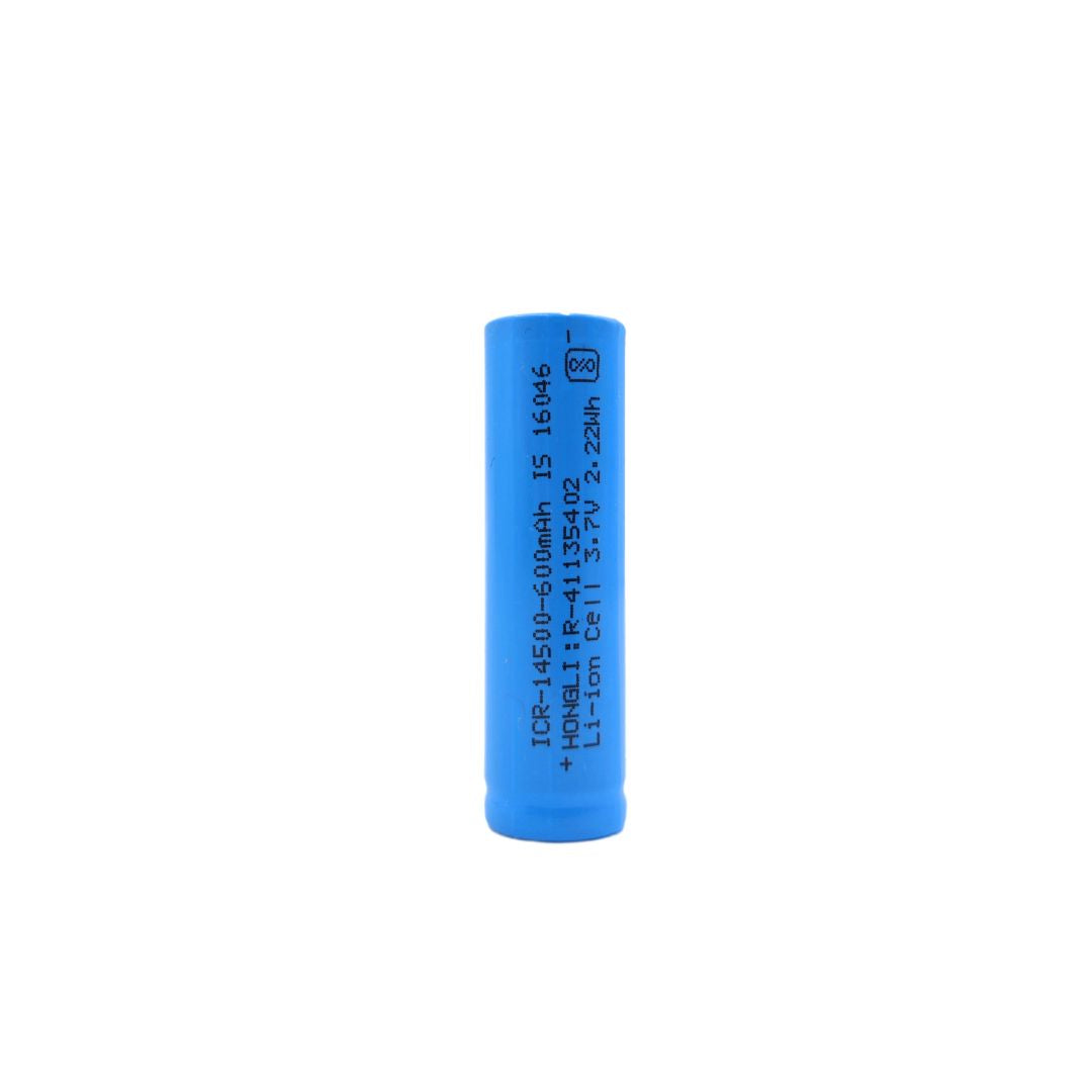 3.7V 600mAh 14500 Lithium-Ion Battery without Tip Top Cap