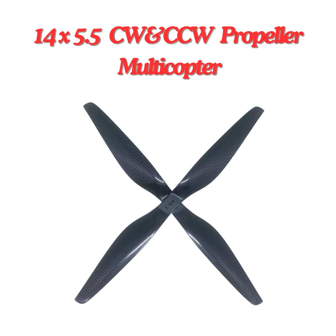 2-Blades 5.5-Pitch xx55 Propellers For Drone/Quadcopters CW + CCW (1-Pair)