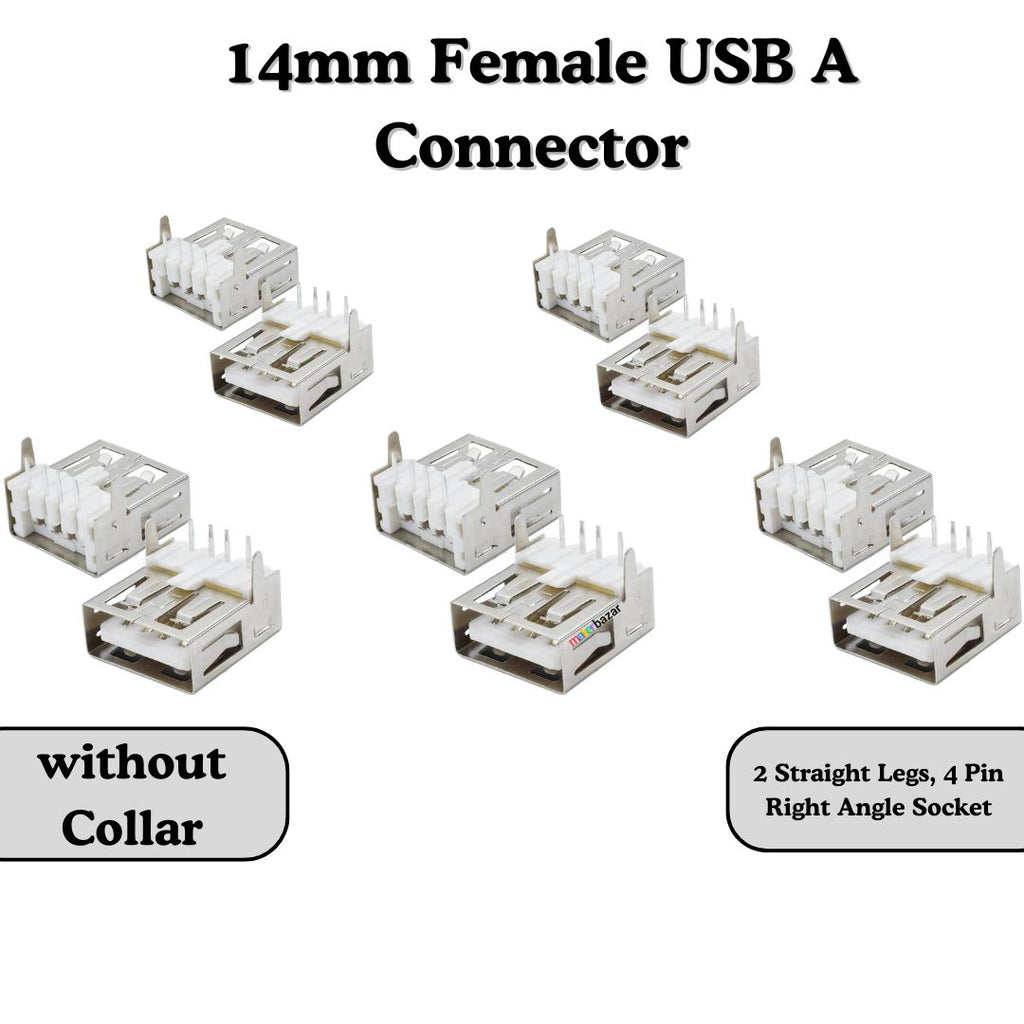 Buy Female USB A Connector 4 Pin Socket for DIY | Makerbazar