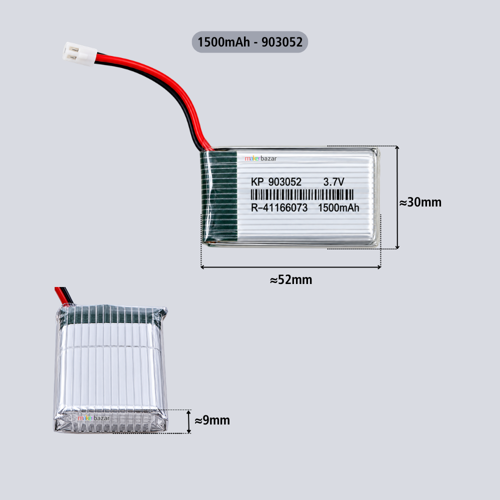 KP: Drone LiPo Batteries 3.7V Rechargeable Battery for Mini RC Aircraft, Quadcopters