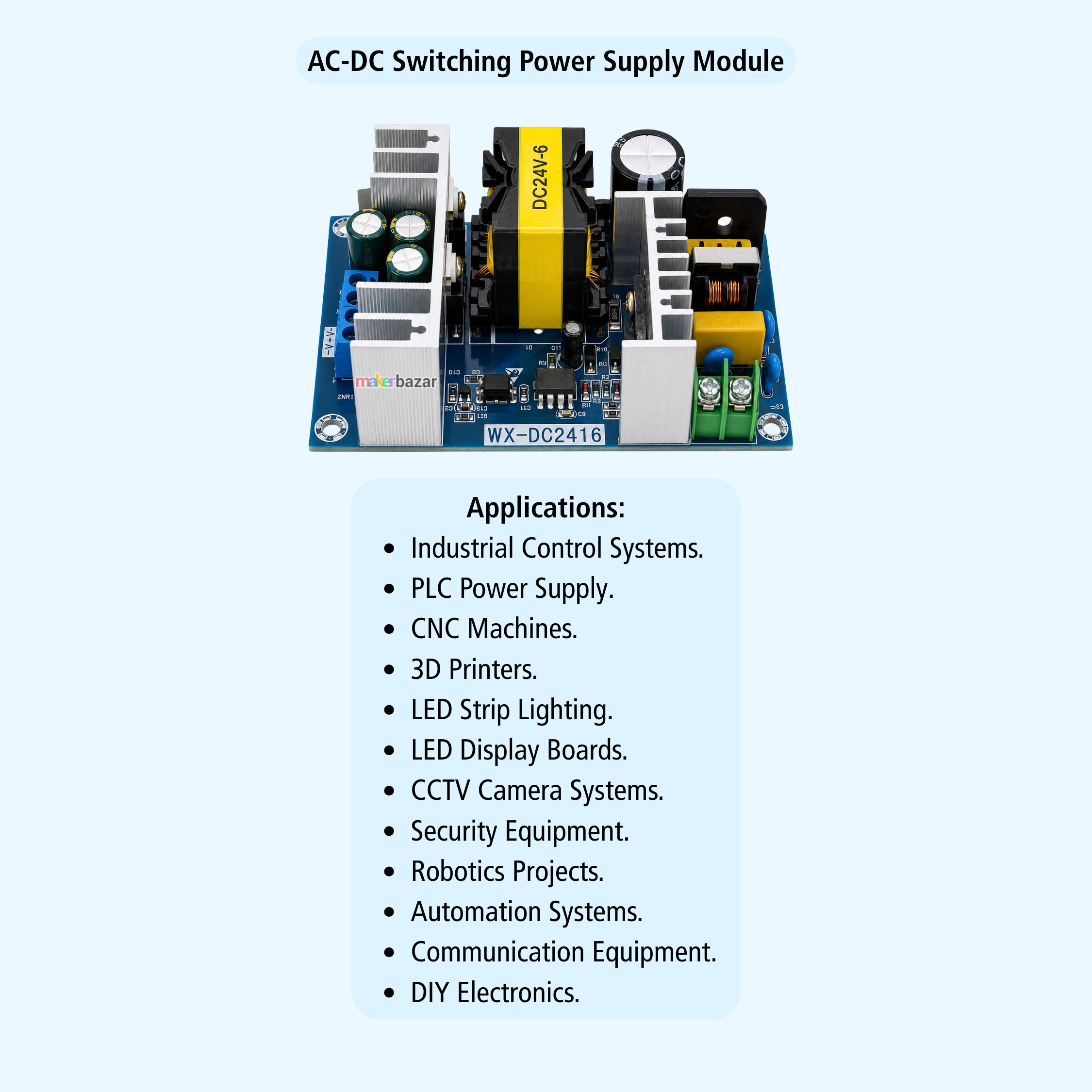 100V-240V to 24Volt AC-DC Switching Power Supply Module