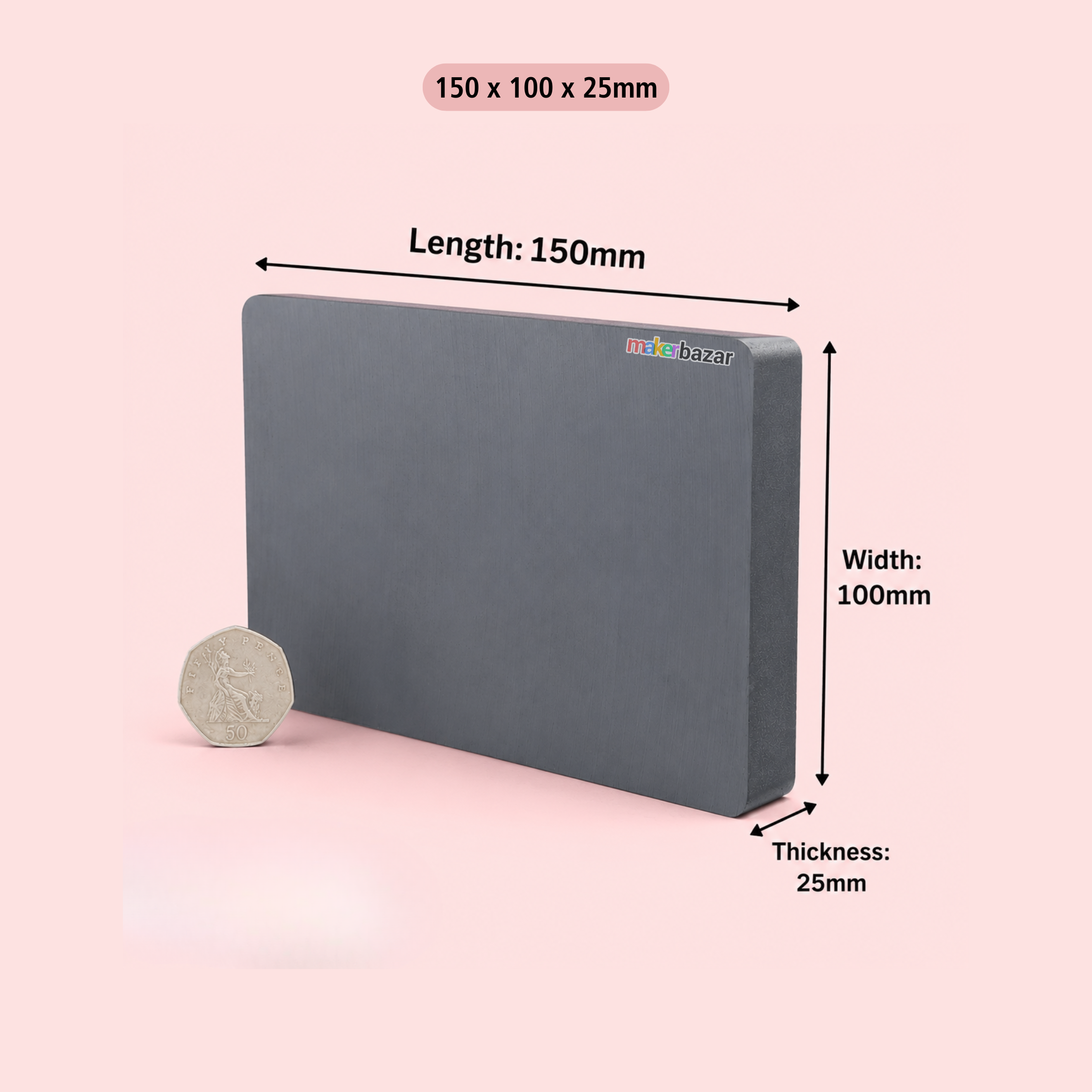 Ferrite Black Rectangular Block Ceramic Magnets