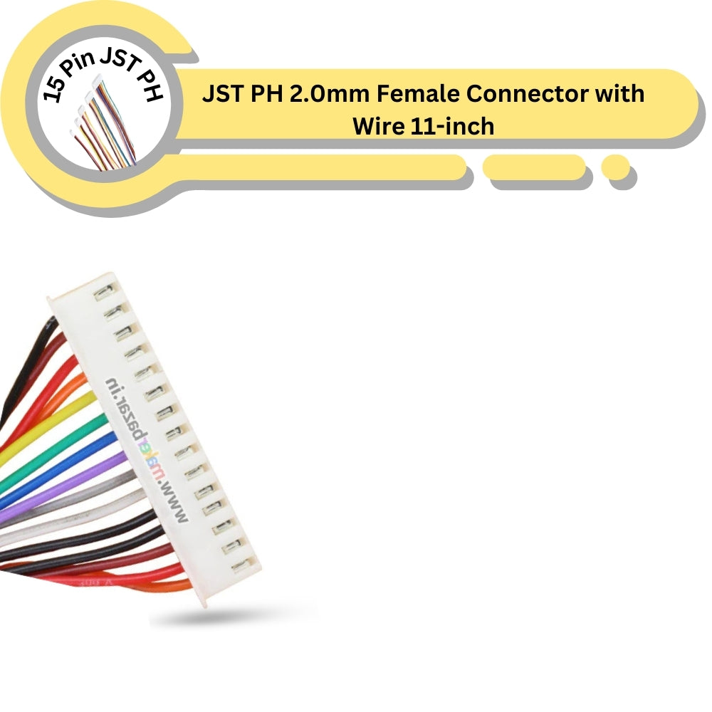 JST PH 2.0mm Female Connector with Wire 11-inch