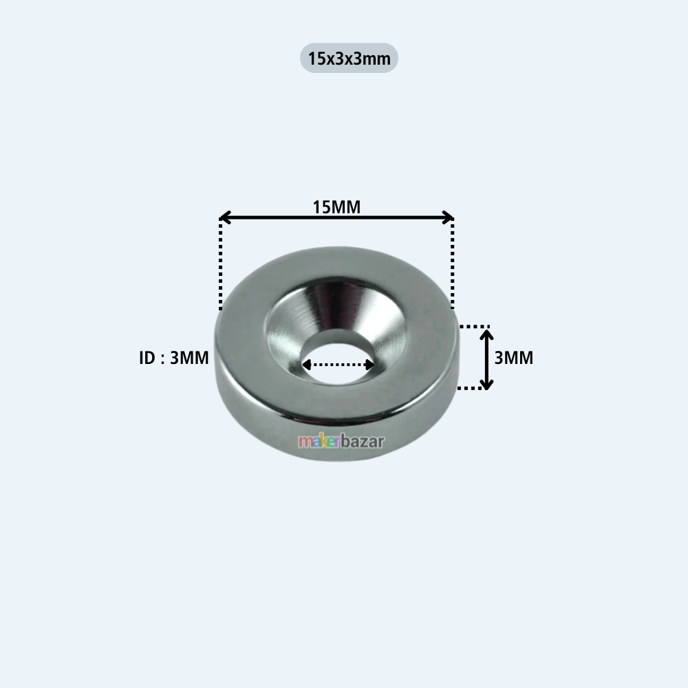 Neodymium Channel Countersunk Ring Magnet for Mounting