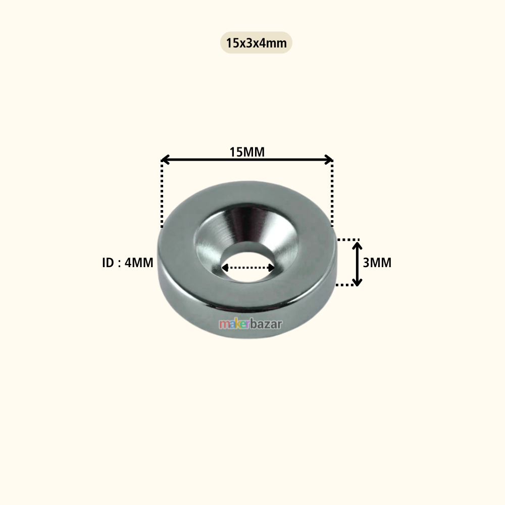 Neodymium Channel Countersunk Ring Magnet for Mounting