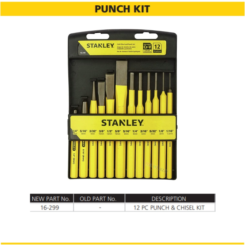 Bergen 7-Piece Punch & Cold Chisel Set – Parallel, Taper & Centre Punches (US Pro B1956)