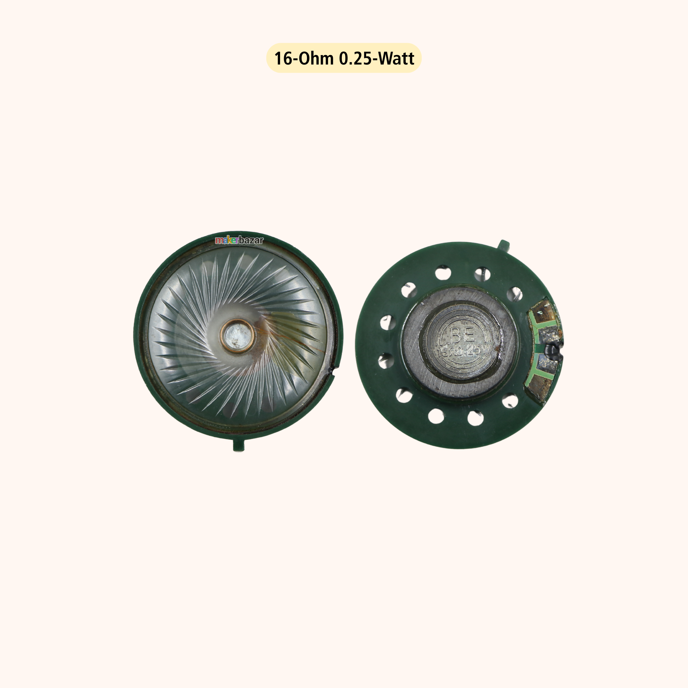40mm Big Mylar Miniature Speaker Plastic Toy Speaker Green/Black