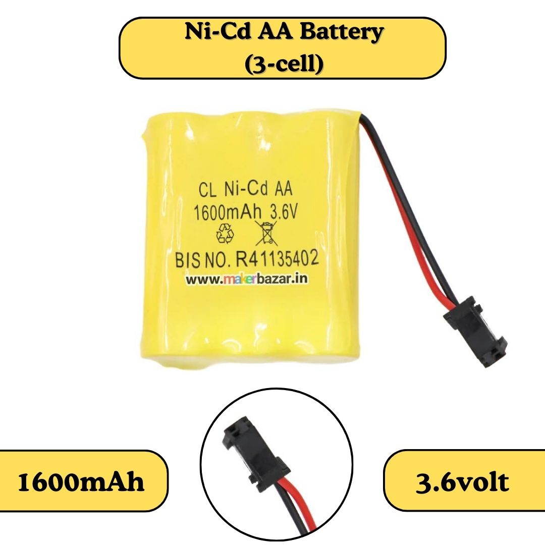 Ni-Cd Rechargeable AA Cells Battery Pack