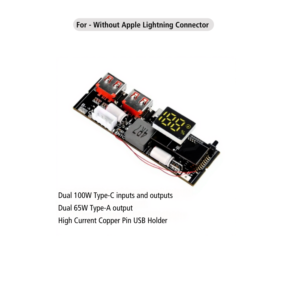 3S/4S/5S 65W 100W 4/6 Port Two Way Fast Charging Power Bank Module Circuit Board