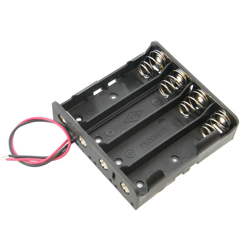 18650 Battery In-Parallel Lithium Cell Holder Open Case with Wire