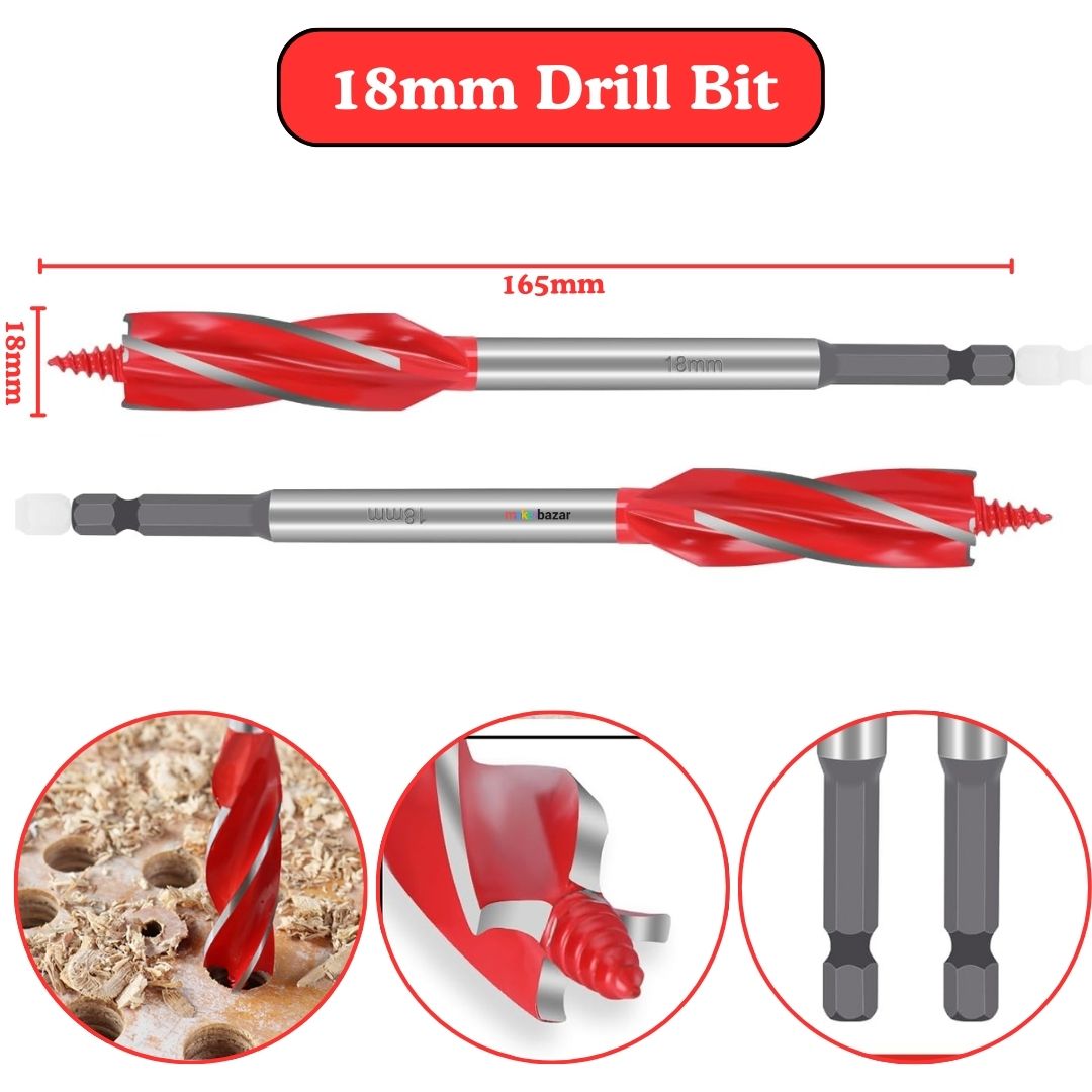 4-Flute Wood Hole Cutter Drill Bit