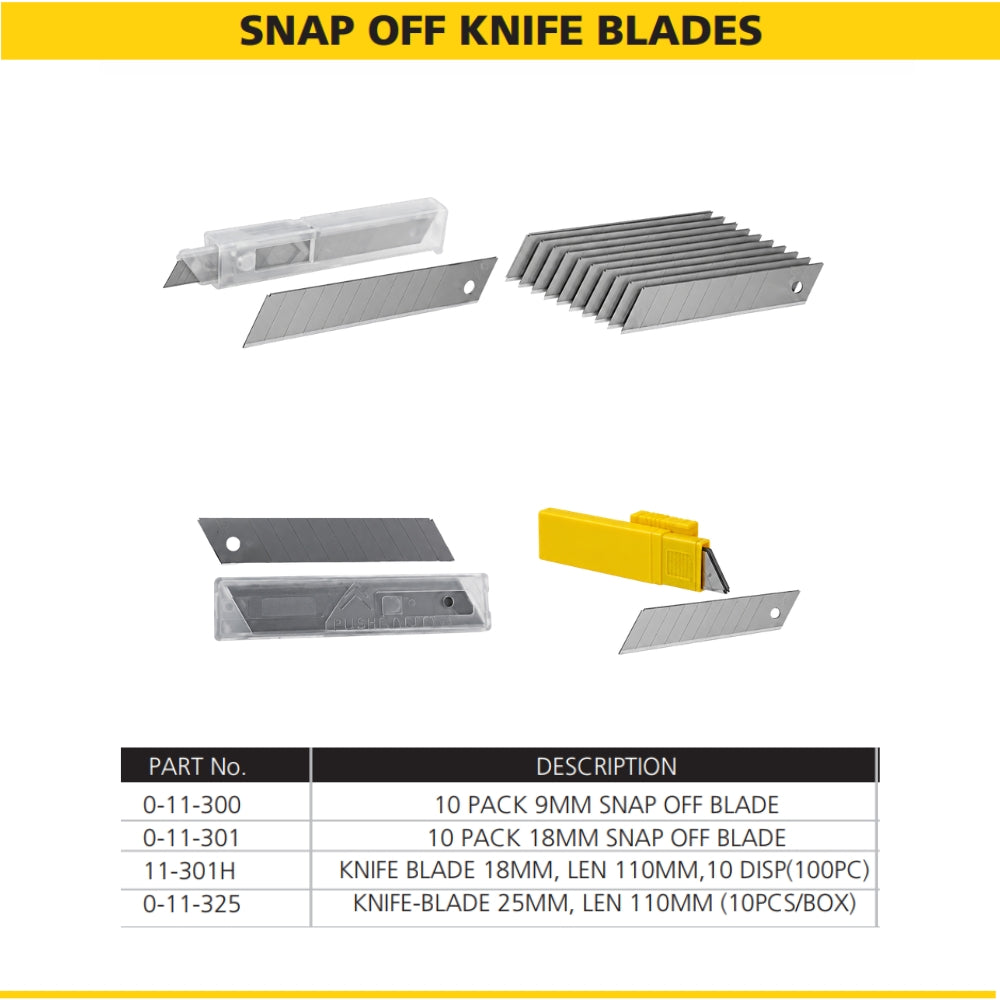 Stanley Spare Blades for Snap-Off Cutter [Pack of 10]