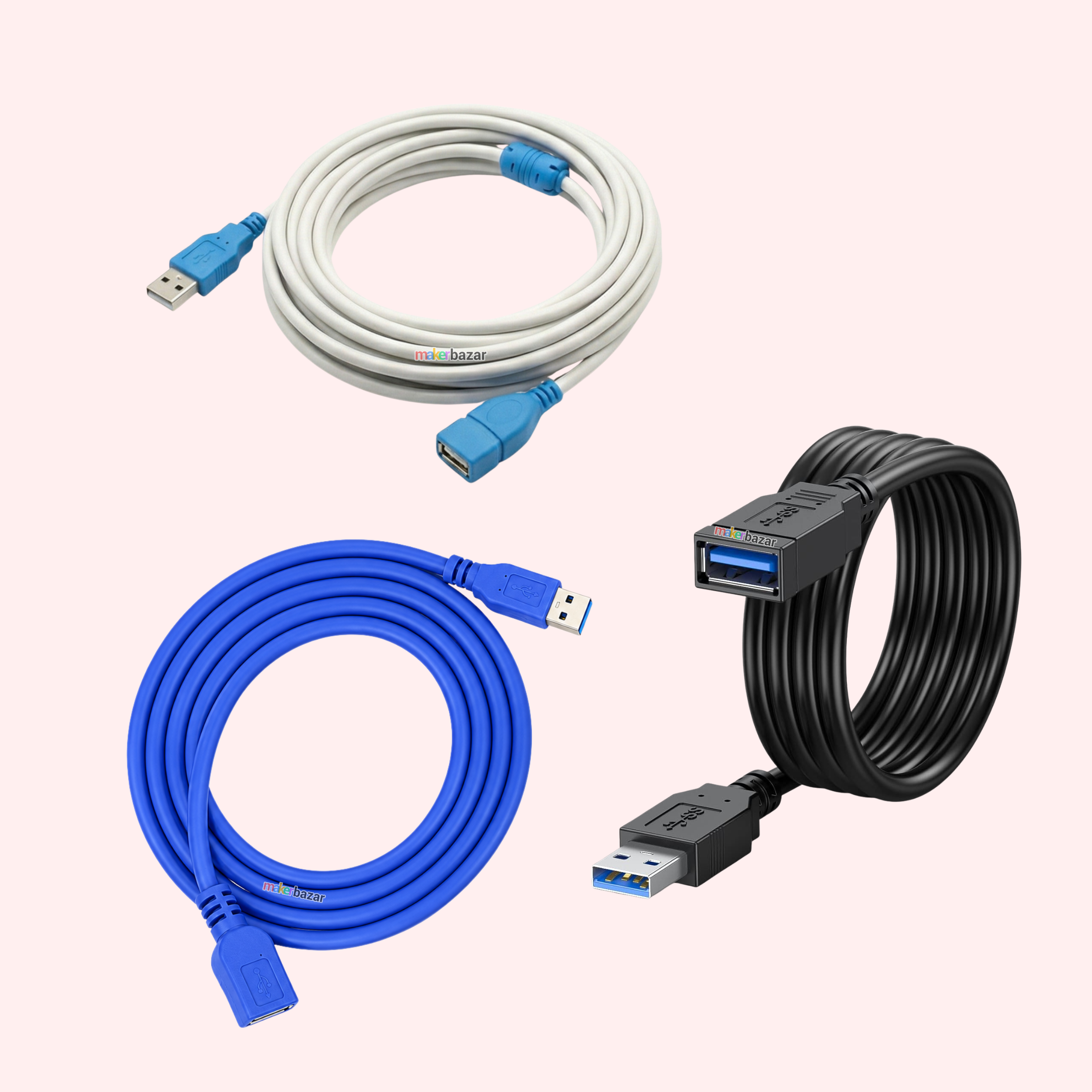 Male USB to Female USB Converter Extension Cable