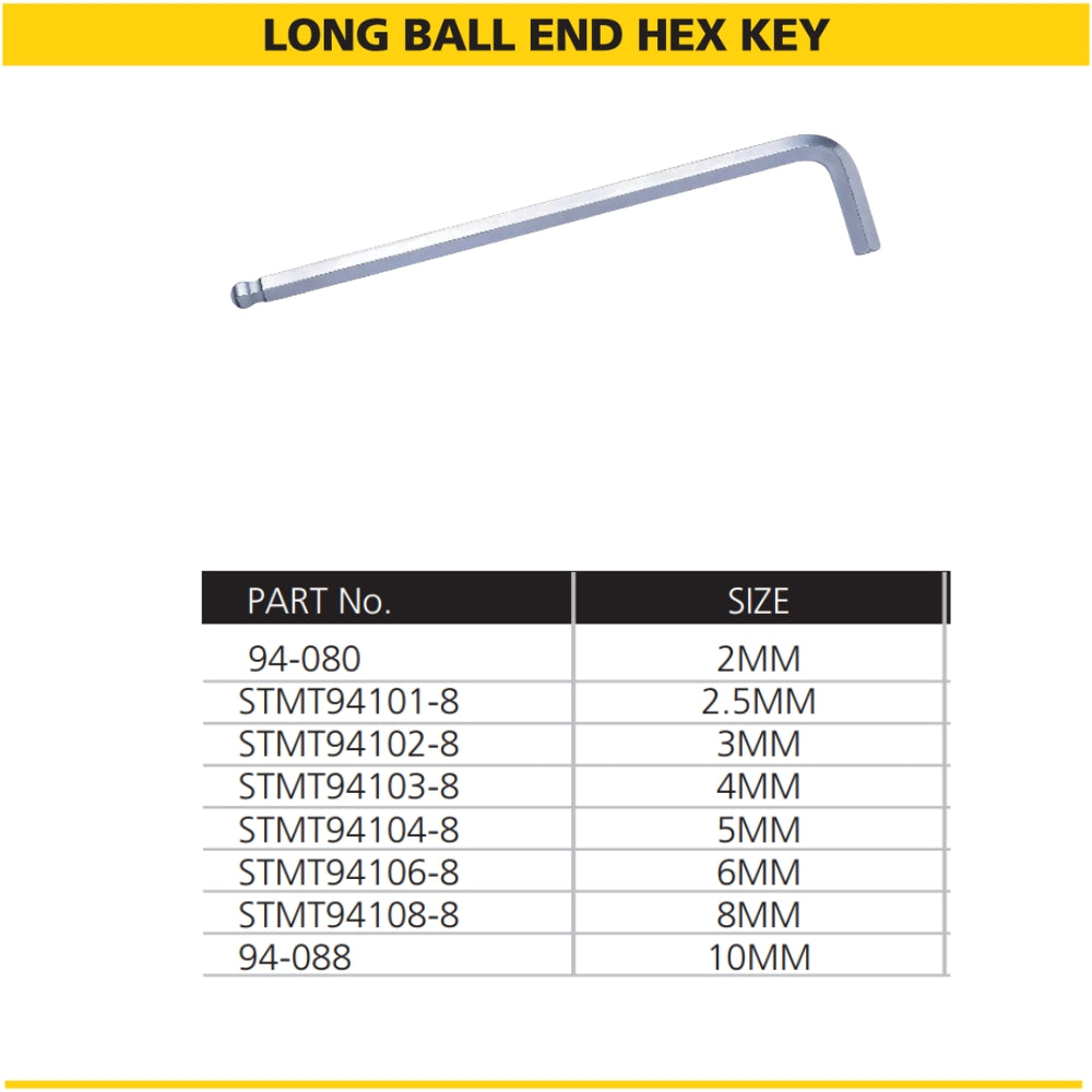 Stanley Long Spherical Ball-End Hex-Key