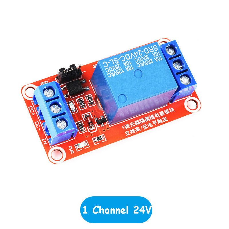 Red Relay Module Top Red Relay Board Module with High/Low Level Trigger Optocoupler