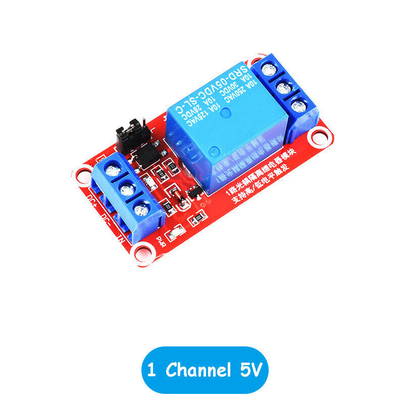 Red Relay Module Top Red Relay Board Module with High/Low Level Trigger Optocoupler