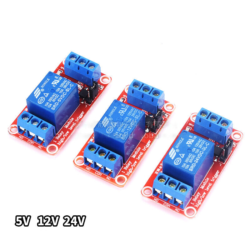 Red Relay Module Top Red Relay Board Module with High/Low Level Trigger Optocoupler