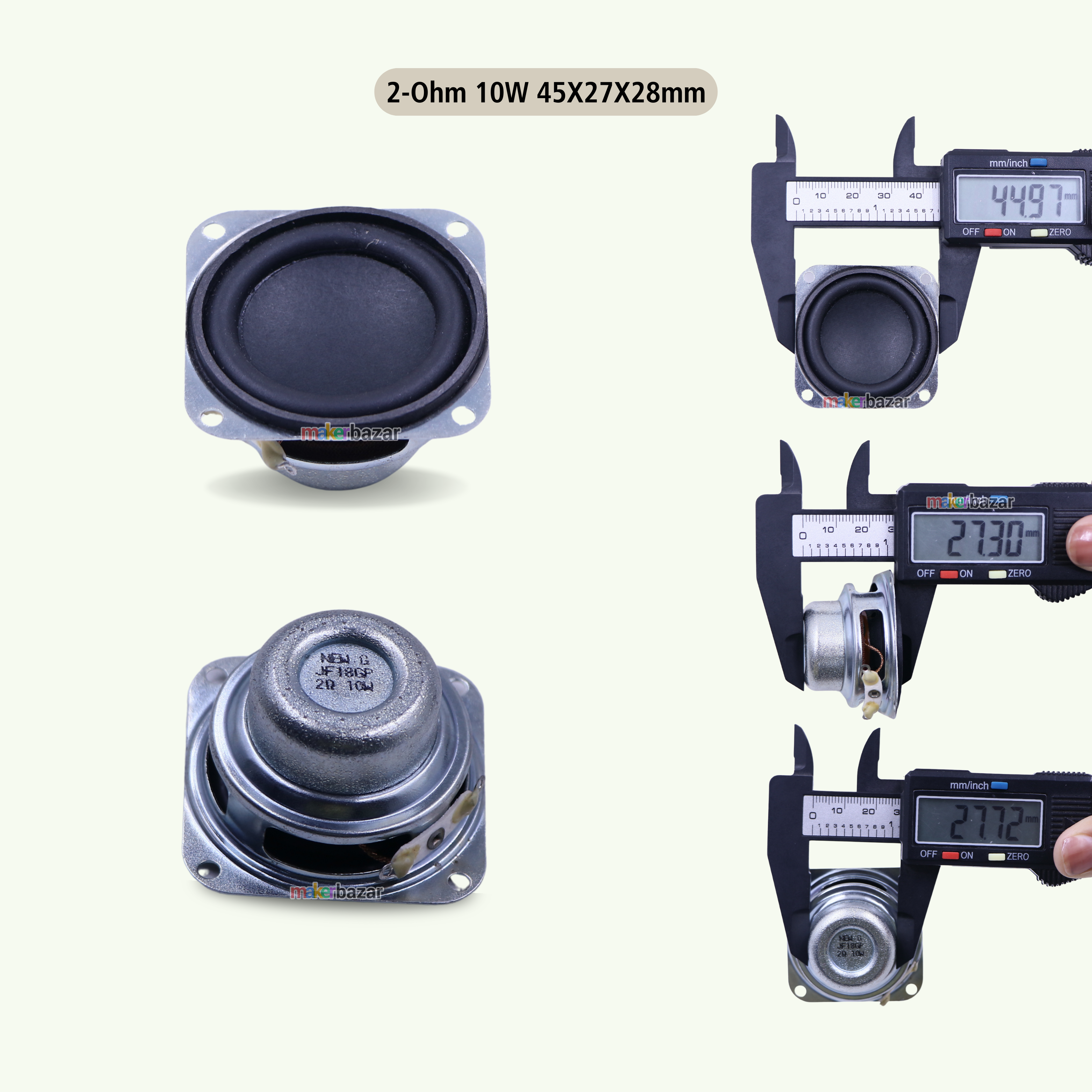 45mm 1.75-Inch Internal Magnet Speaker with Frame