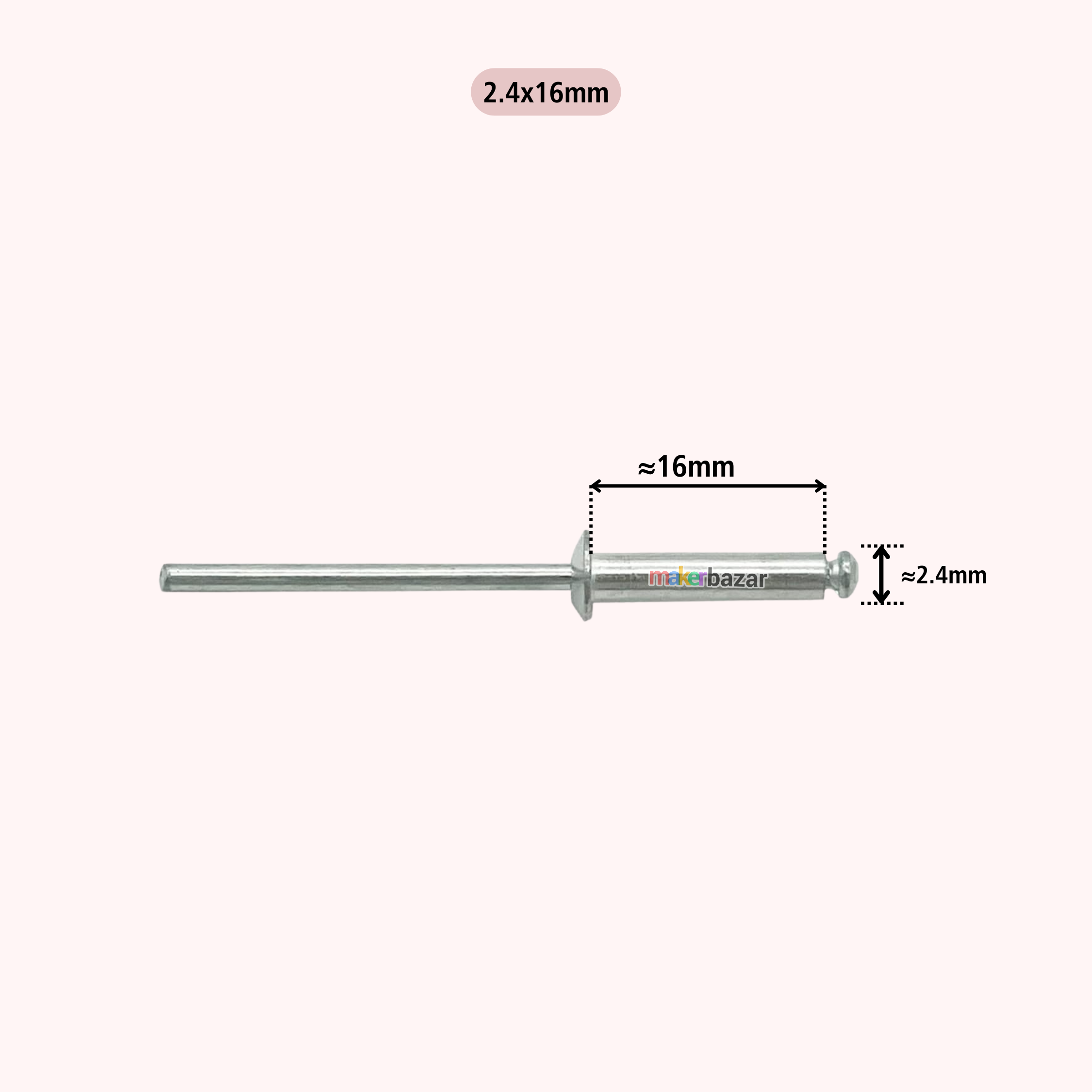 2.4mm Aluminium Blind Pop Rivets