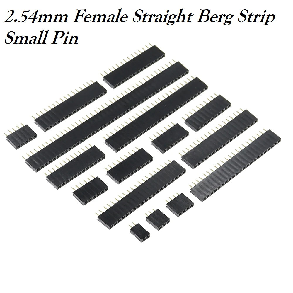 Female Berg Strip 2.54mm Straight Header Pin