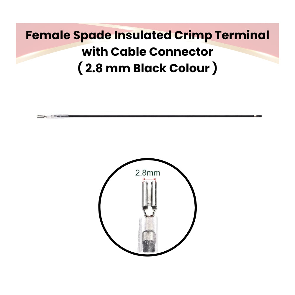 Female Spade Insulated Crimp Terminal with Cable Connector