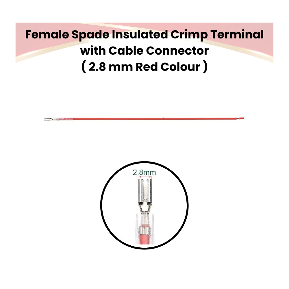 Female Spade Insulated Crimp Terminal with Cable Connector