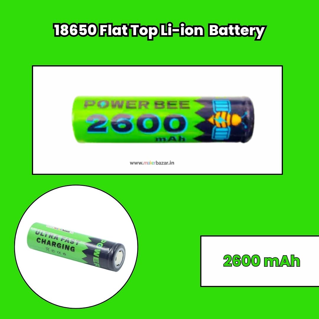 PowerBee: 3.7V 18650 Cell Li-ion Rechargeable Battery